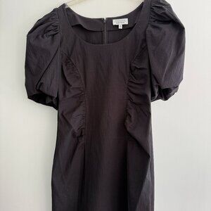 & Other Stories Textured Puff Sleeve Mini Dress